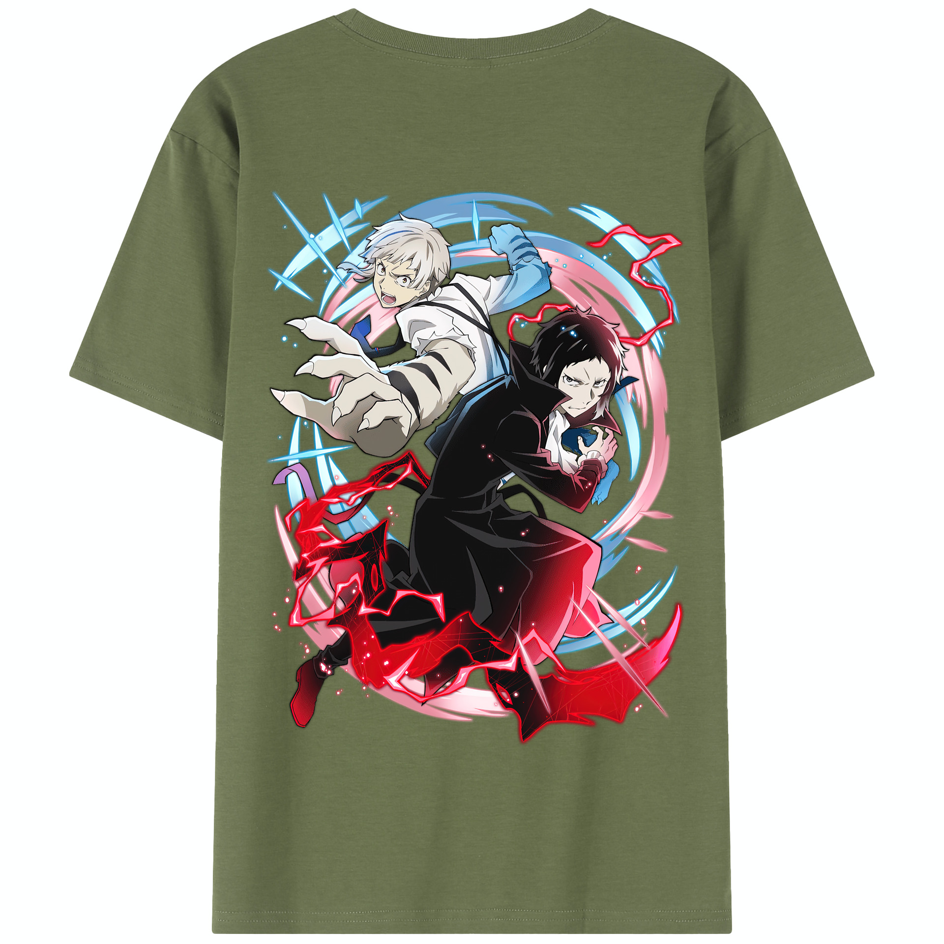 （画像用） 文豪ストレイドッグス Bungo Stray Dogs 綿100％半袖Tシャツ（背面プリント）